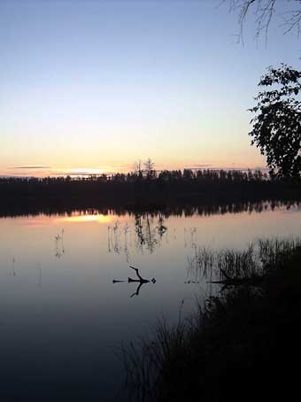 Tolvajärven auringonlasku.